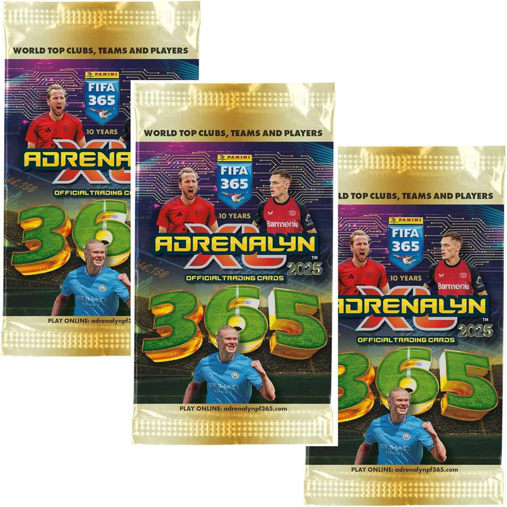 Panini Futbol Kartları 2025 Paketi - 3 Paket Adrenalyn XL World TOP Kulüpler, Takım ve Oyuncular Futbol Ticaret Kartları | Panini Koleksiyon Paketleriv