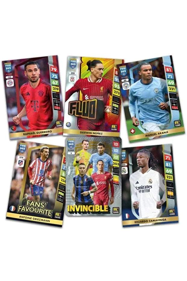 Panini Futbol Kartları 2025 Paketi - 3 Paket Adrenalyn XL World TOP Kulüpler, Takım ve Oyuncular Futbol Ticaret Kartları | Panini Koleksiyon Paketleriv